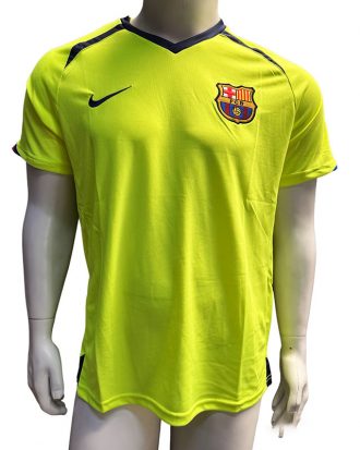 Jersey Nike Retro Barcelona Verde Limon Manga Corta