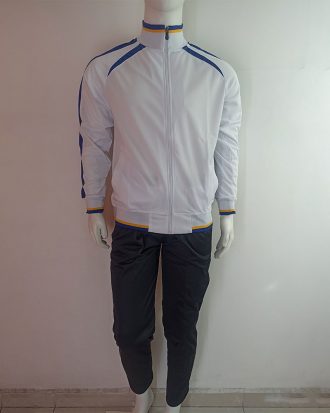 PANTS BLANCO NEGRO RAYAS AMARILLAS TALLA M