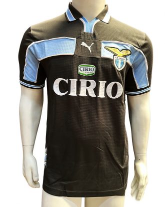 Jersey Puma Retro Lazio Negra Azul Manga Corta