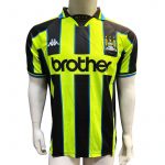 Jersey Kappa Retro Manchester City Verde Limon Manga Corta