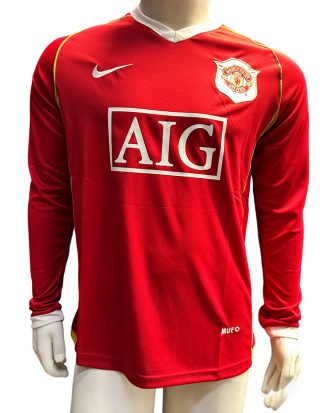 Jersey Nike Retro Manchester Roja Manga Larga