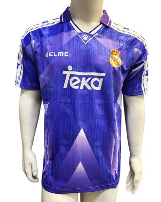 Jersey Kelme Retro Real Madrid Morada Manga Corta