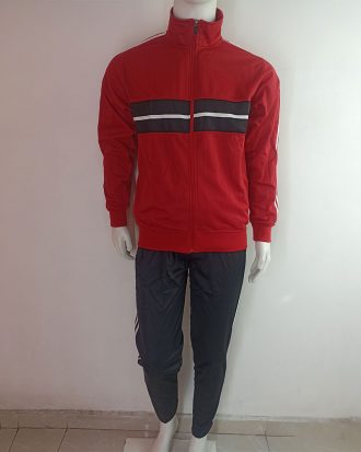 PANTS ROJO NEGRO RAYAS BLANCAS TALLA M