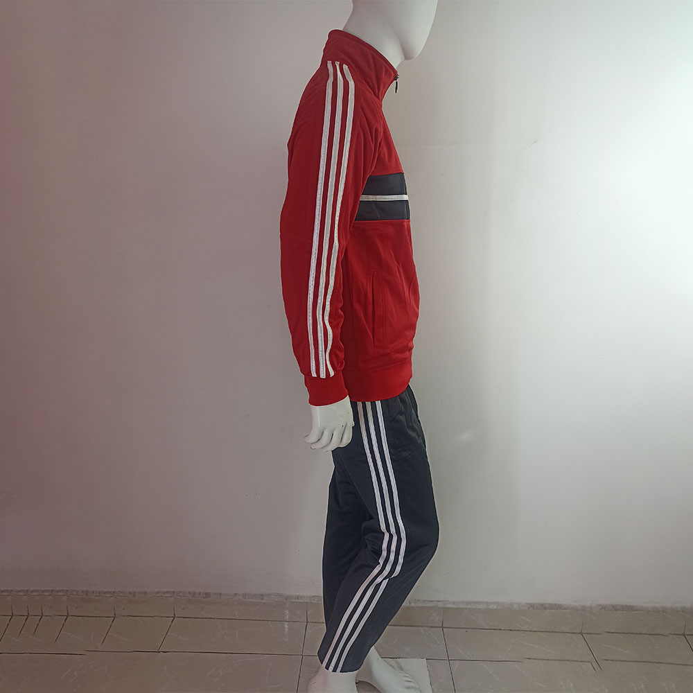 PANTS ROJO NEGRO RAYAS BLANCAS TALLA M - Imagen 3