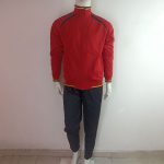 PANTS ROJO NEGRO RAYAS AMARILLAS TALLA M