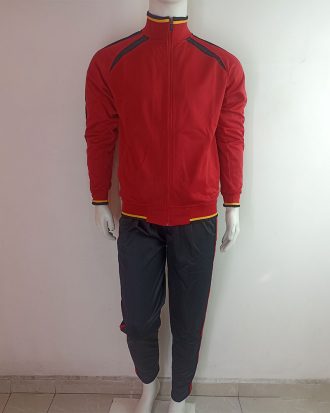 PANTS ROJO NEGRO RAYAS AMARILLAS TALLA M