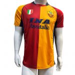 Jersey Kappa Retro Roma Naranja Roja Manga Corta